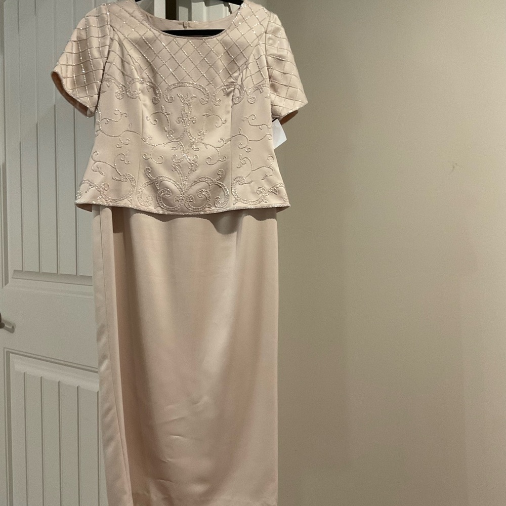 Karen Millen Cream Beaded Maxi Dress